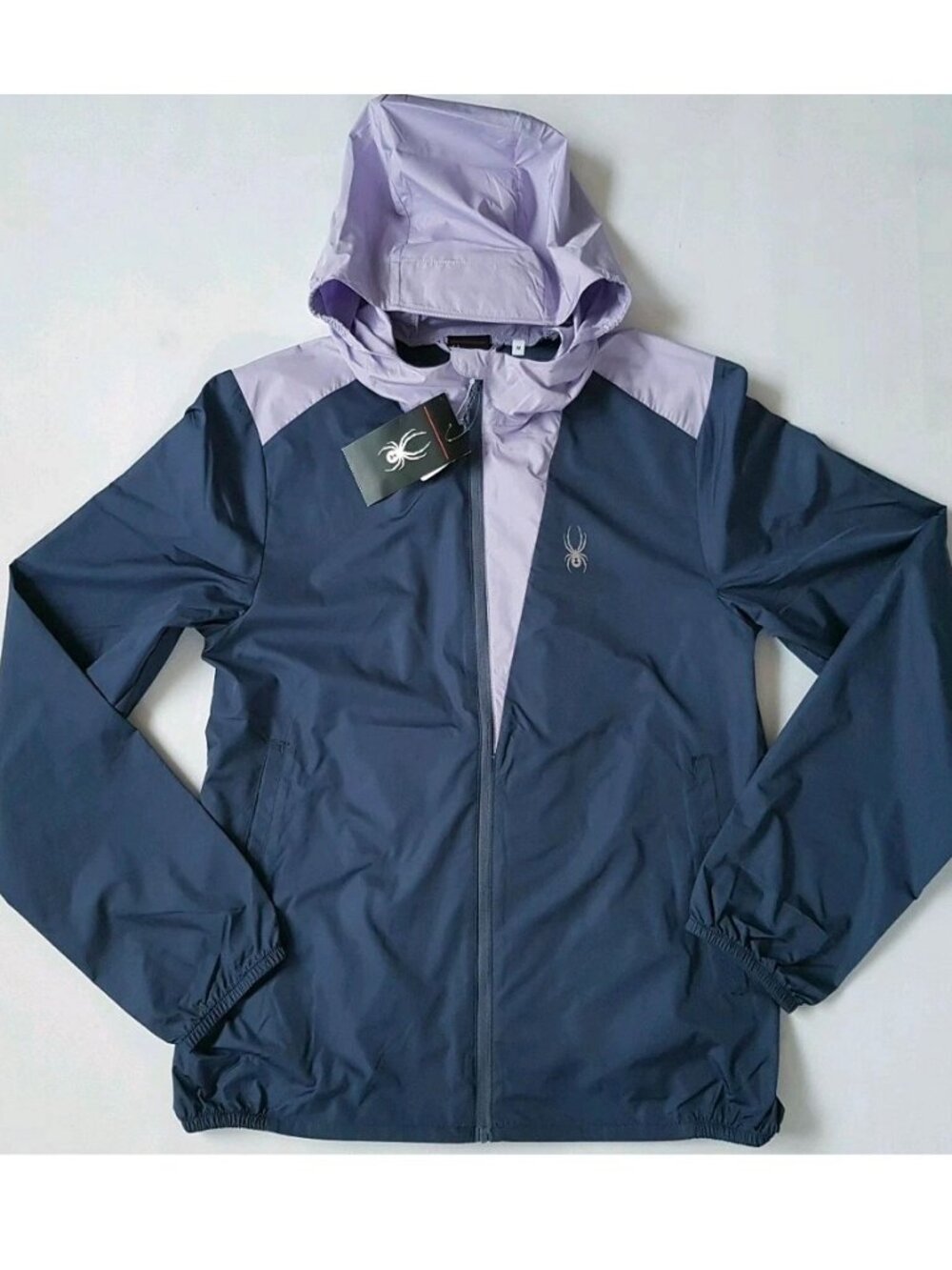 Spyder Vista Zip Hoody Windbreaker Water Resistant Jacket Two-Tone Violet/Lilac